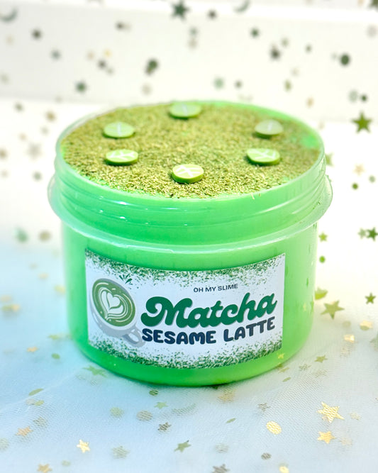 Matcha Sesame Latte Slime